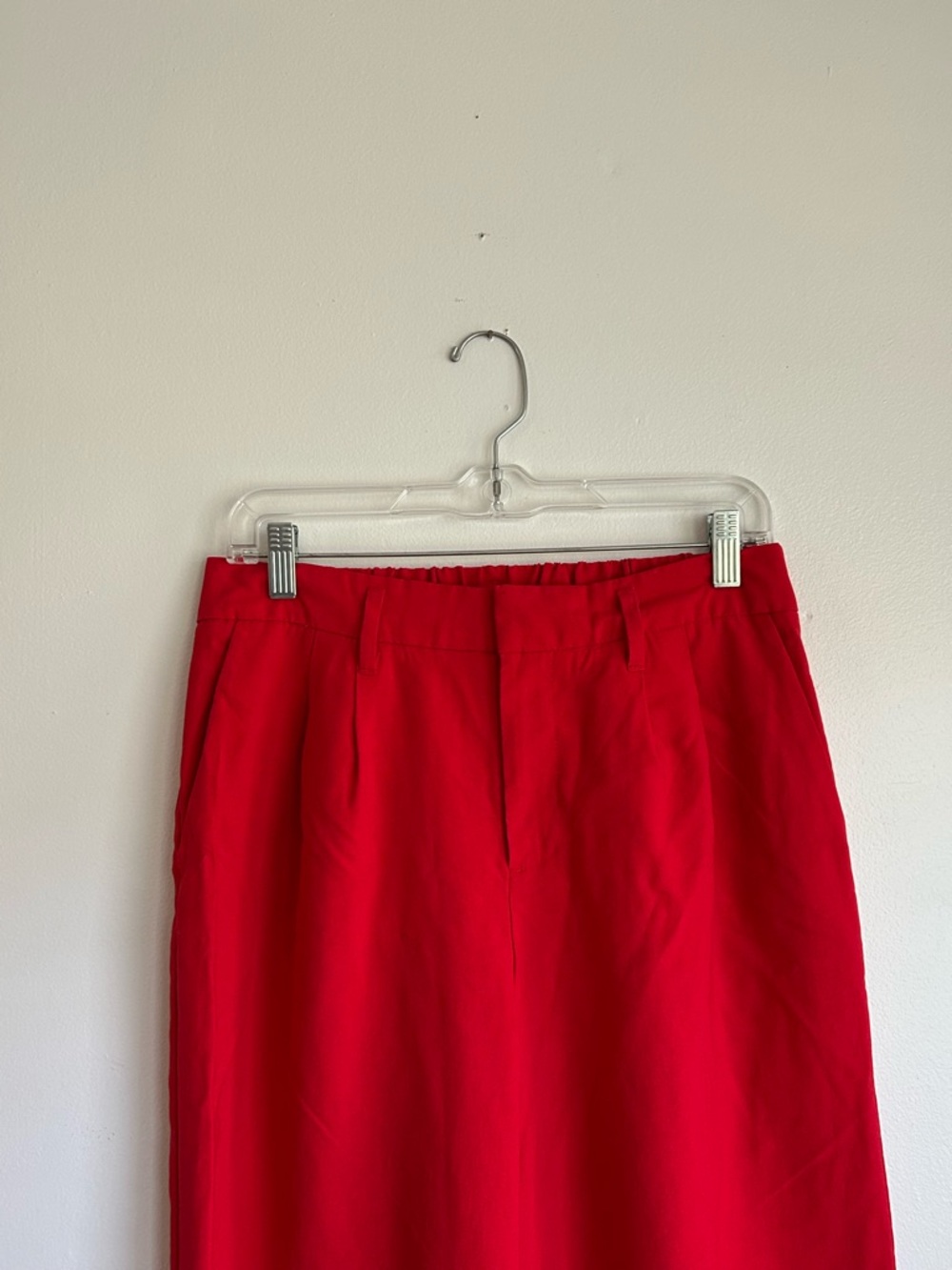 Wide Leg Red Pants Slacks Size 6 A New Day Classic Old Money Casual Preppy - Picture 4 of 7